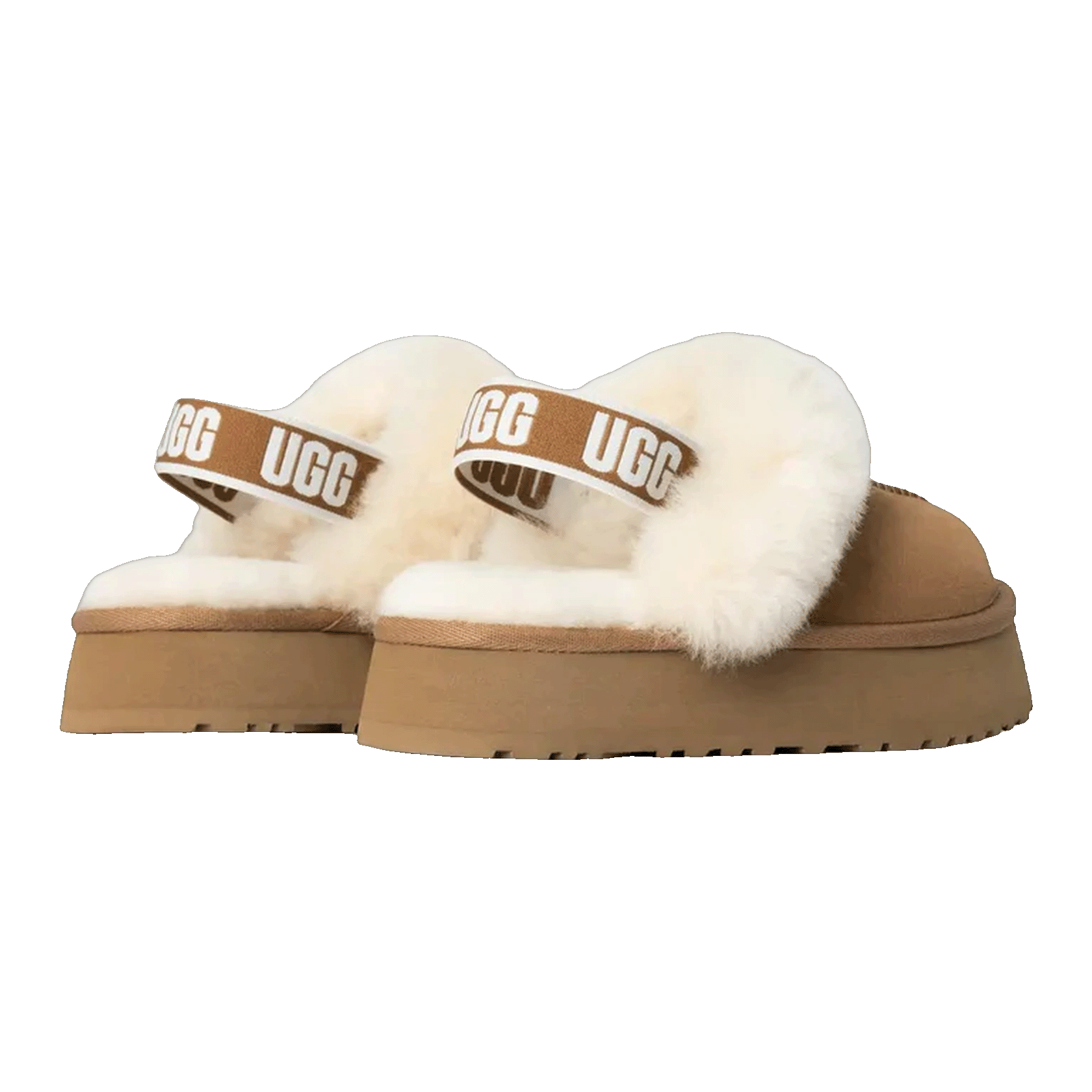 UGG Funkette Slipper Chestnut (Kids) Back