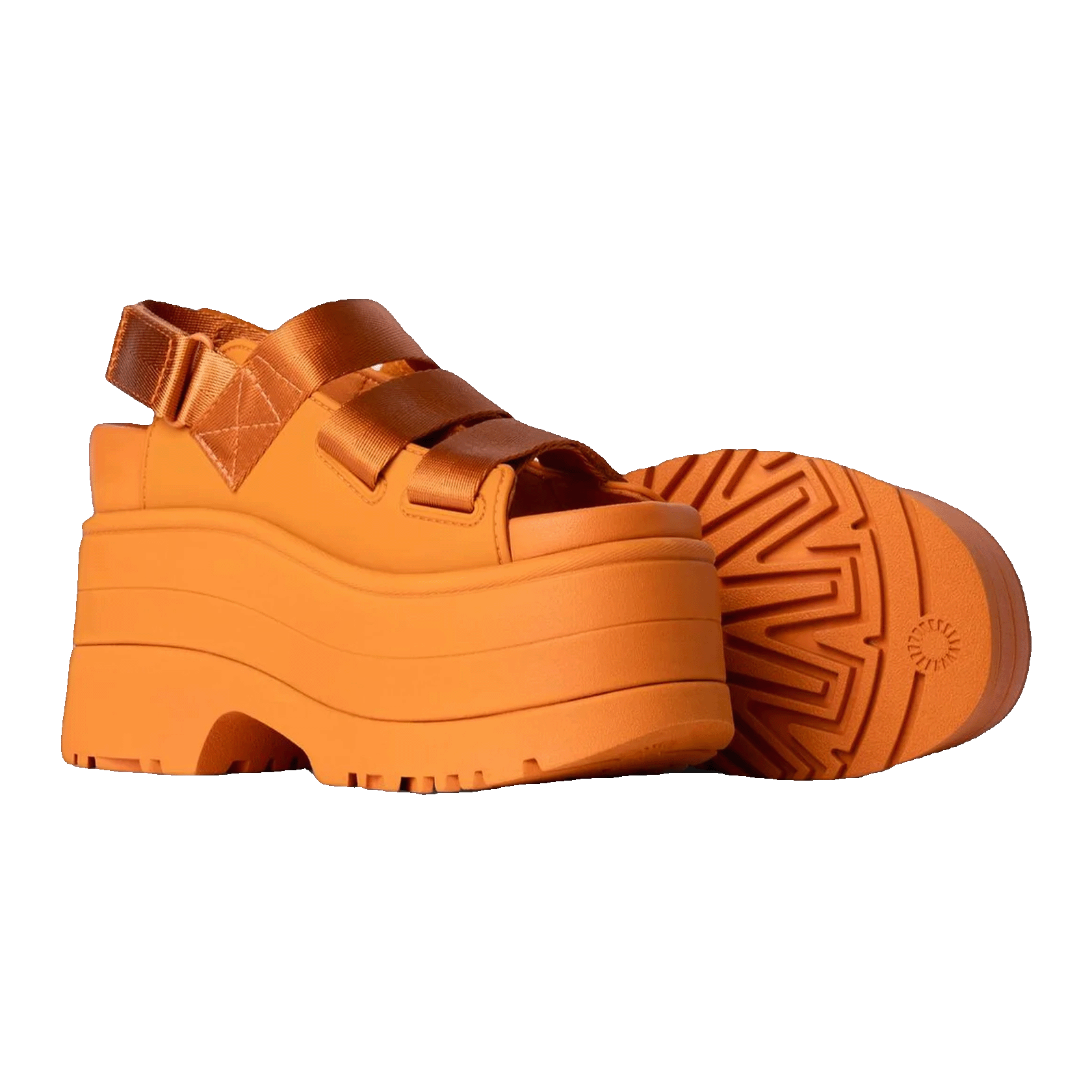 UGG GoldenRise Platform Sandals Dark Apricot (W) Side