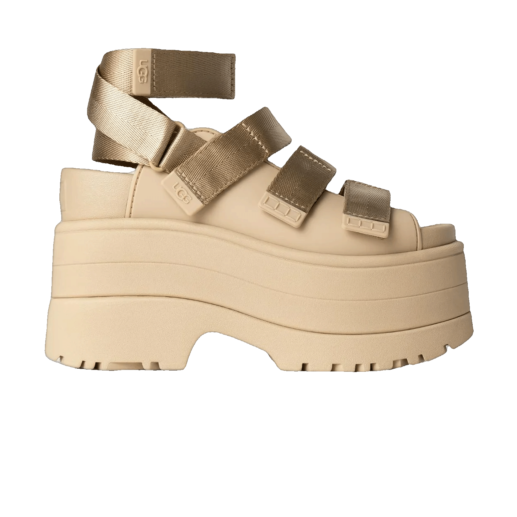 UGG GoldenRise Platform Sandals Mustard Seed (W)