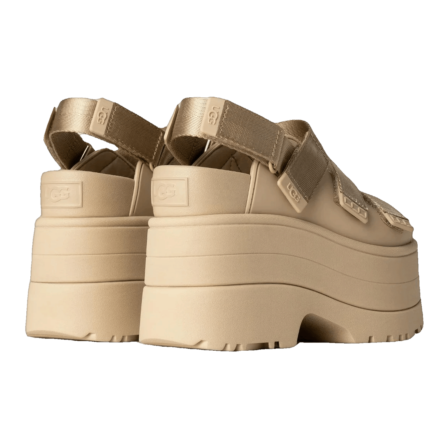 UGG GoldenRise Platform Sandals Mustard Seed (W) Back