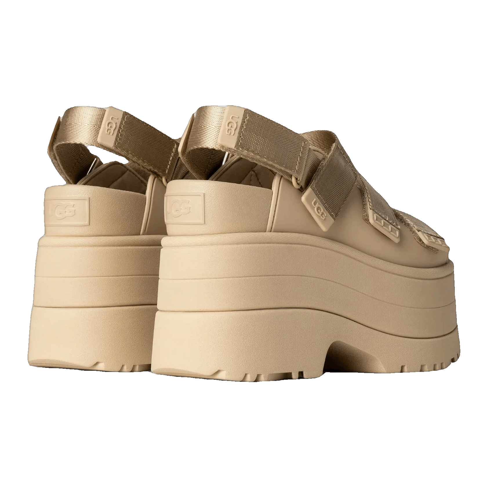 UGG GoldenRise Platform Sandals Mustard Seed (W) Back