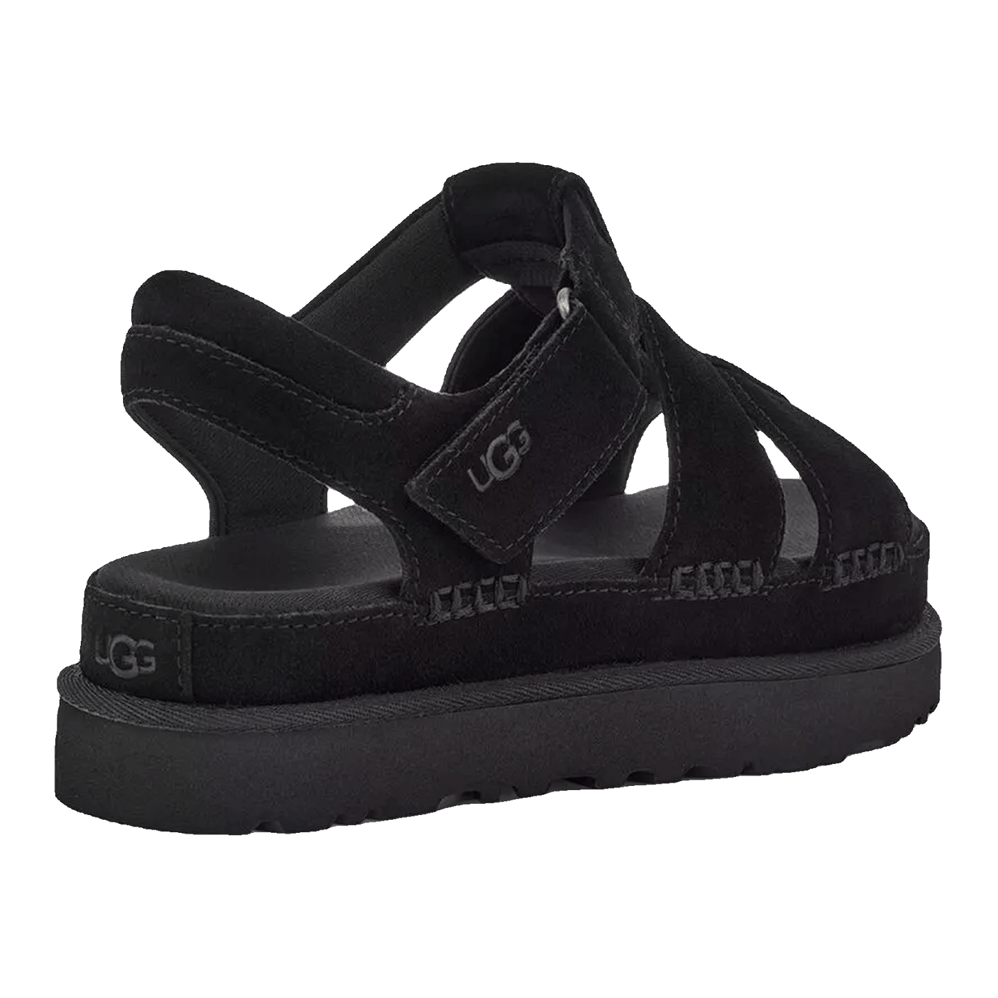 UGG Goldenstar Strap Platform Sandal Black (W) Back