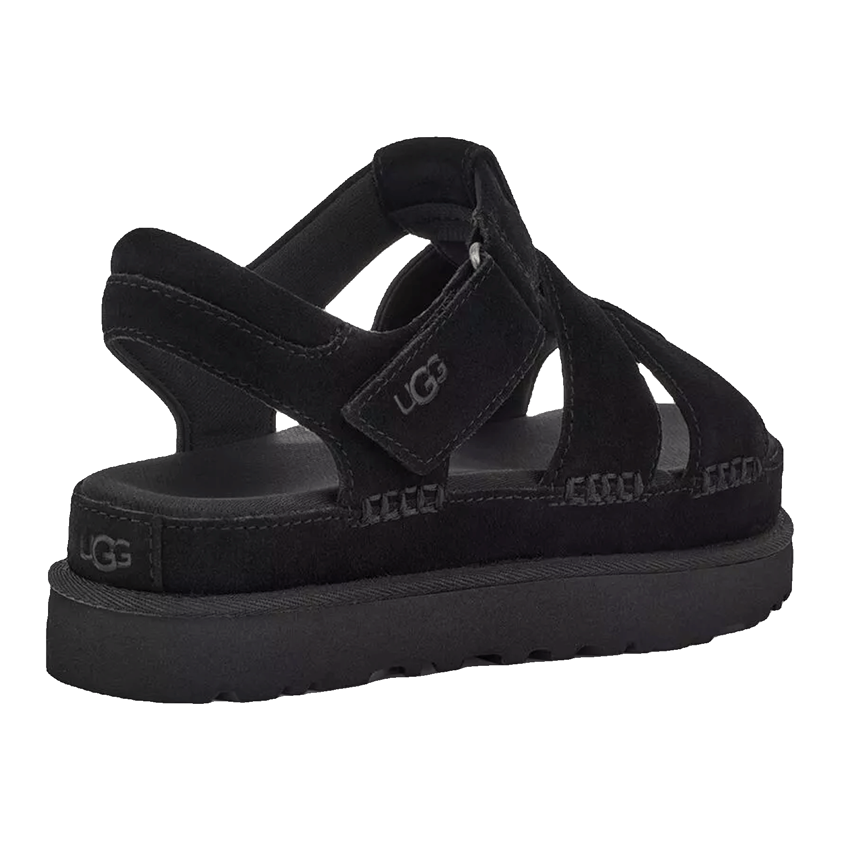 UGG Goldenstar Strap Platform Sandal Black (W) Back