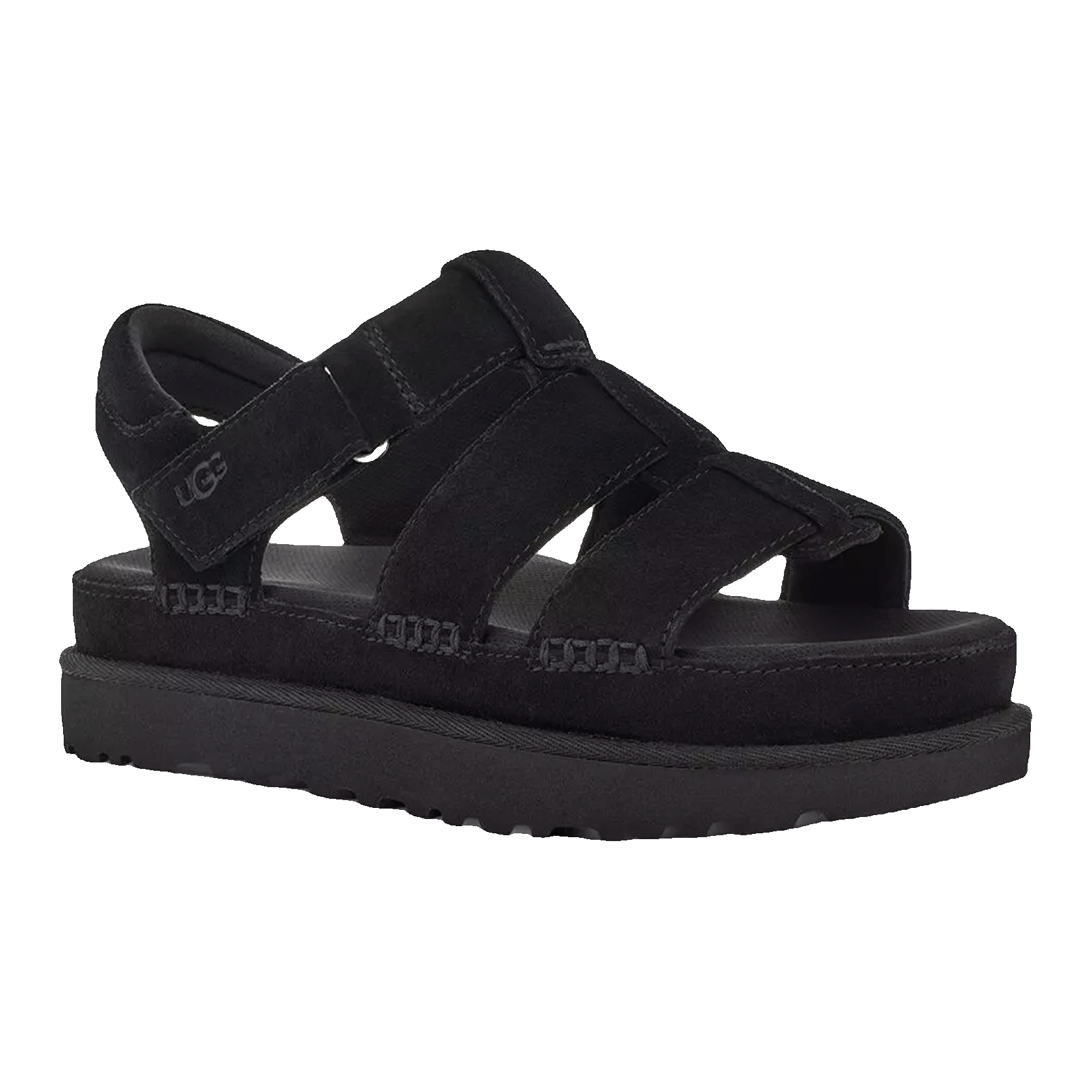 UGG Goldenstar Strap Platform Sandal Black (W) Side