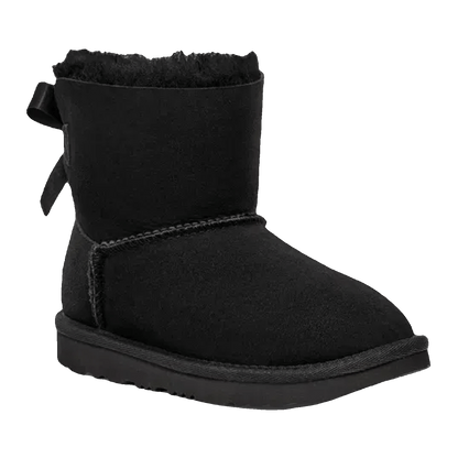 UGG Mini Bailey Bow II Boot Black (Kids) Side