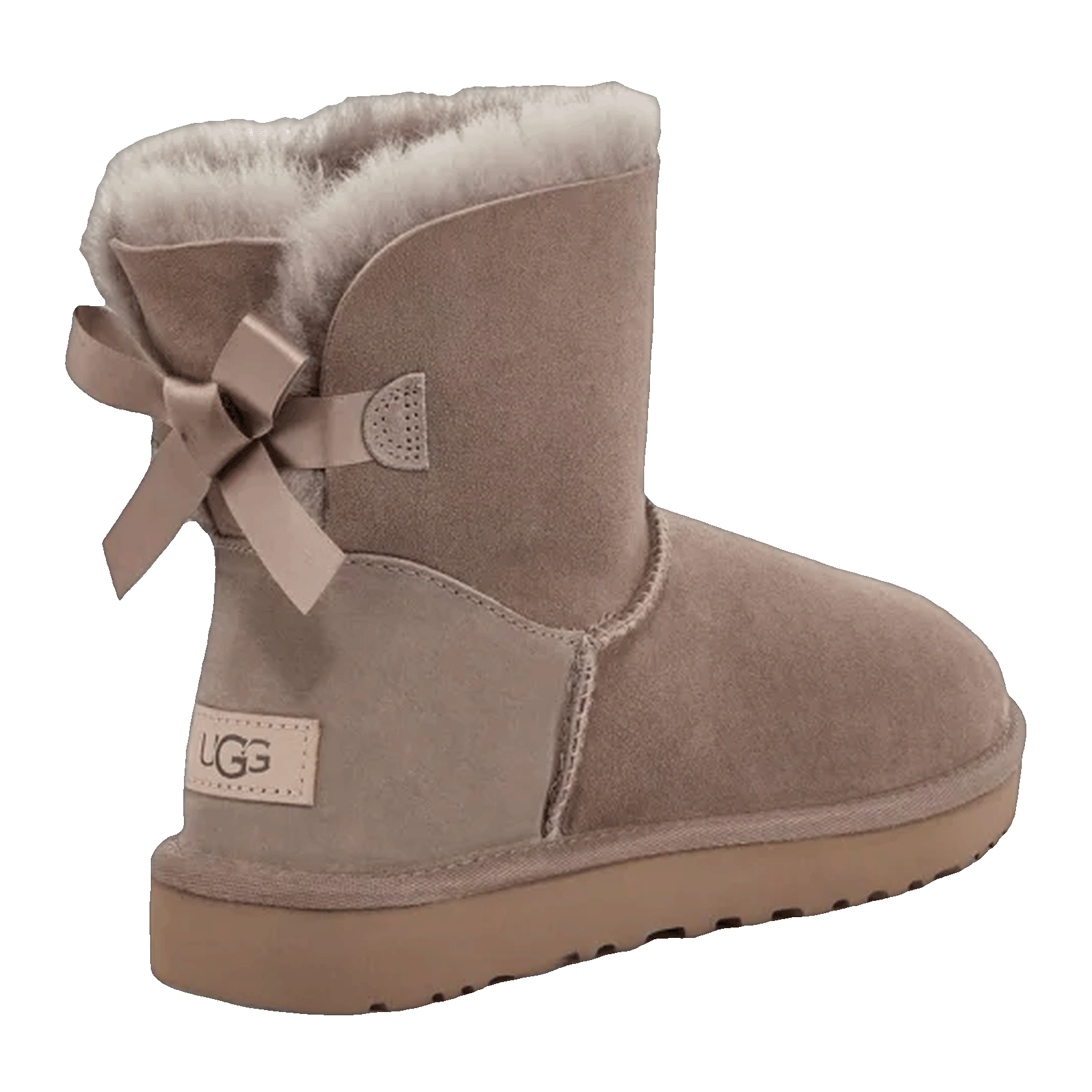 UGG Mini Bailey Bow II Boot Caribou (W) Back