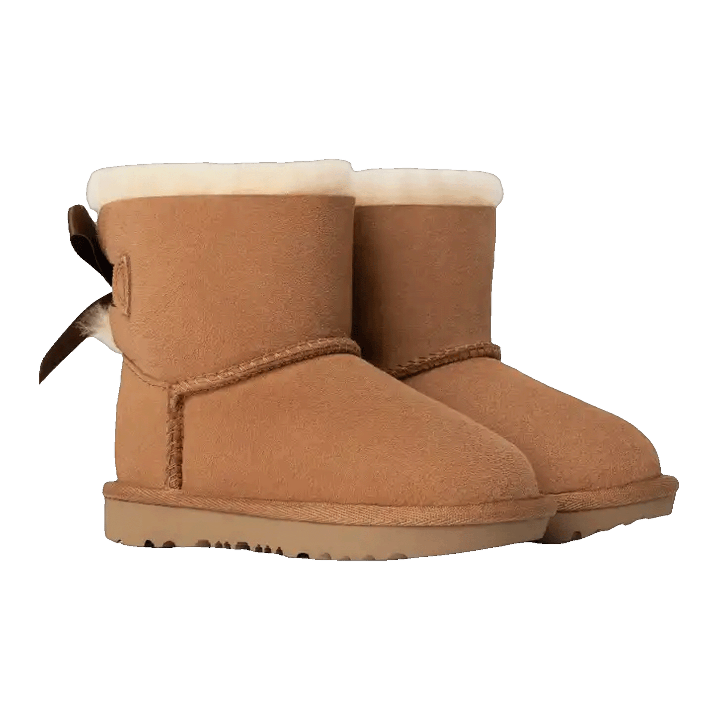 UGG Mini Bailey Bow II Boot Chestnut (Kids) Side