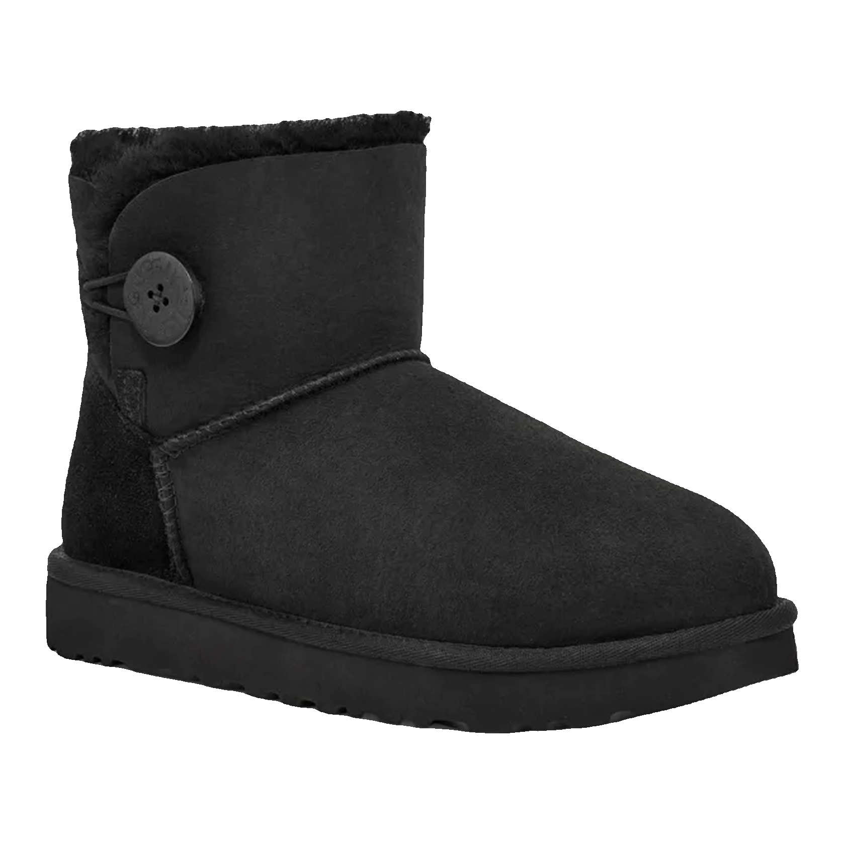 UGG Mini Bailey Button Boot Black (W) Side