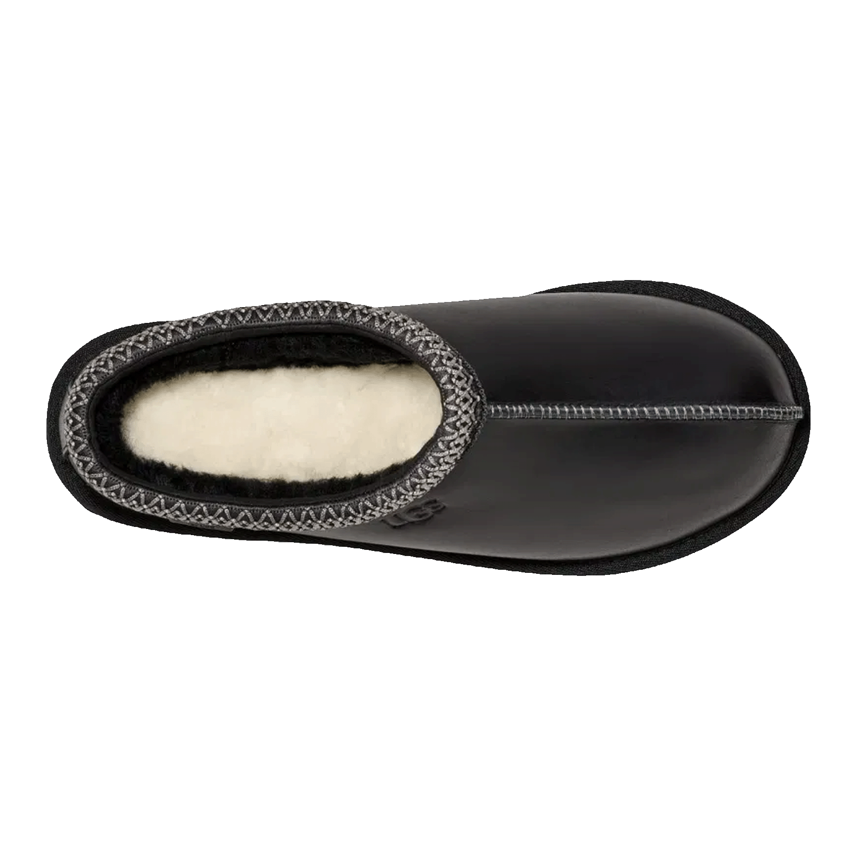 UGG Tasman LTHR Regen Slipper Black Oben