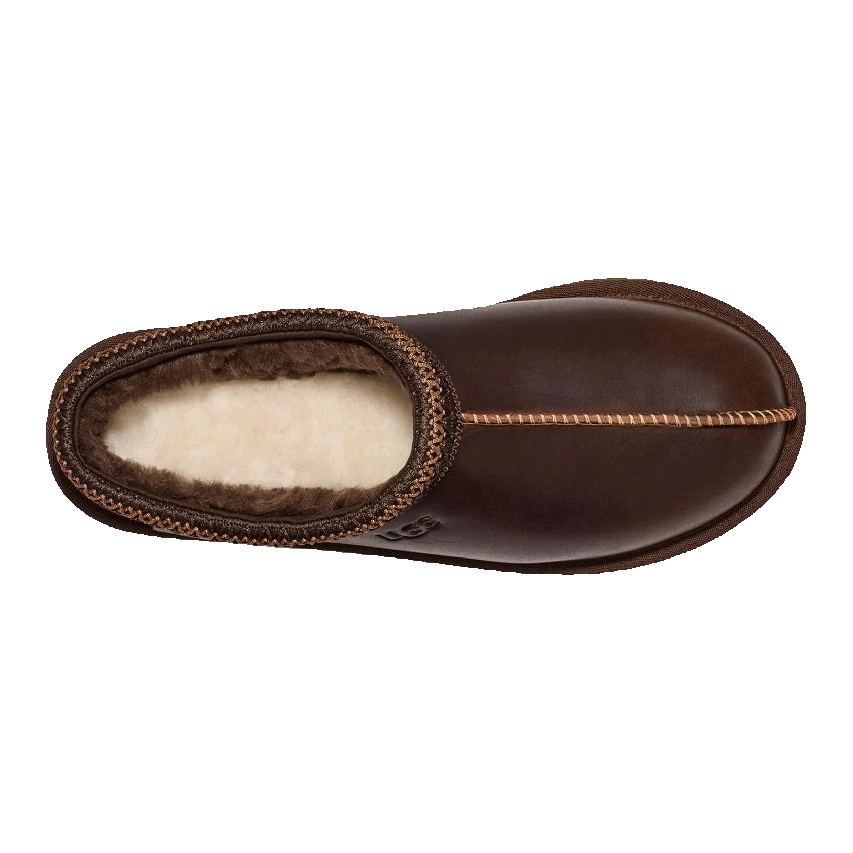 UGG Tasman LTHR Regen Slipper Ironwood Oben