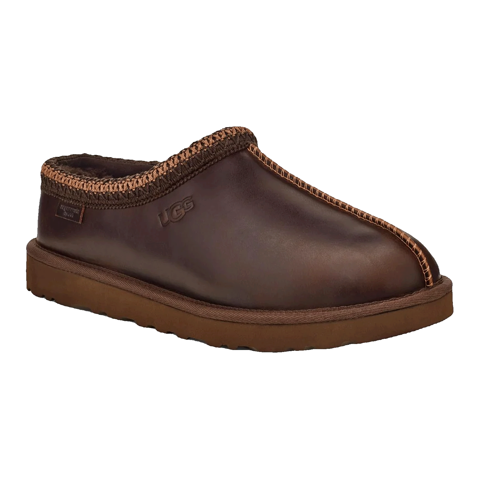 UGG Tasman LTHR Regen Slipper Ironwood Side
