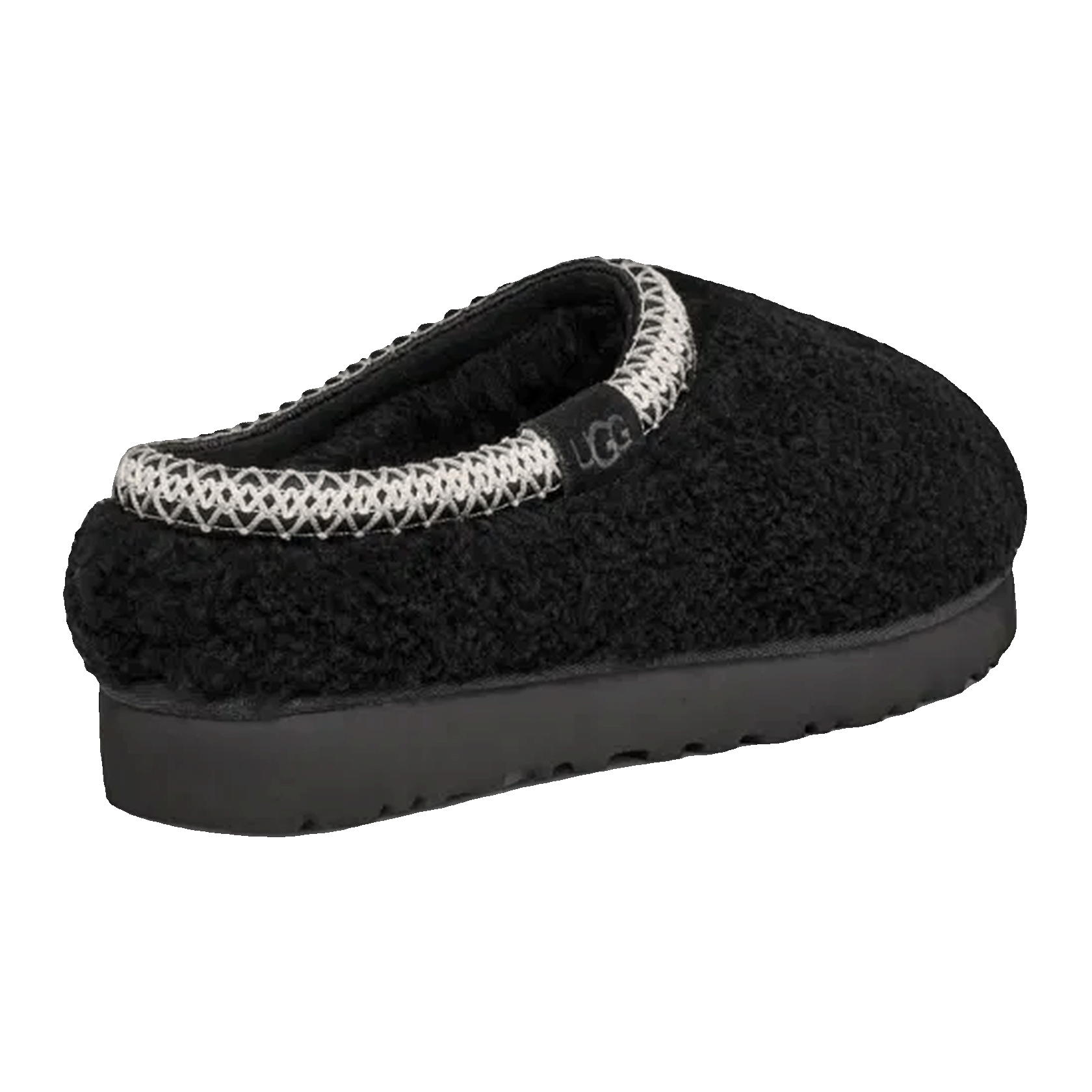 UGG Tasman Maxi Curly Slipper Black (W) Back