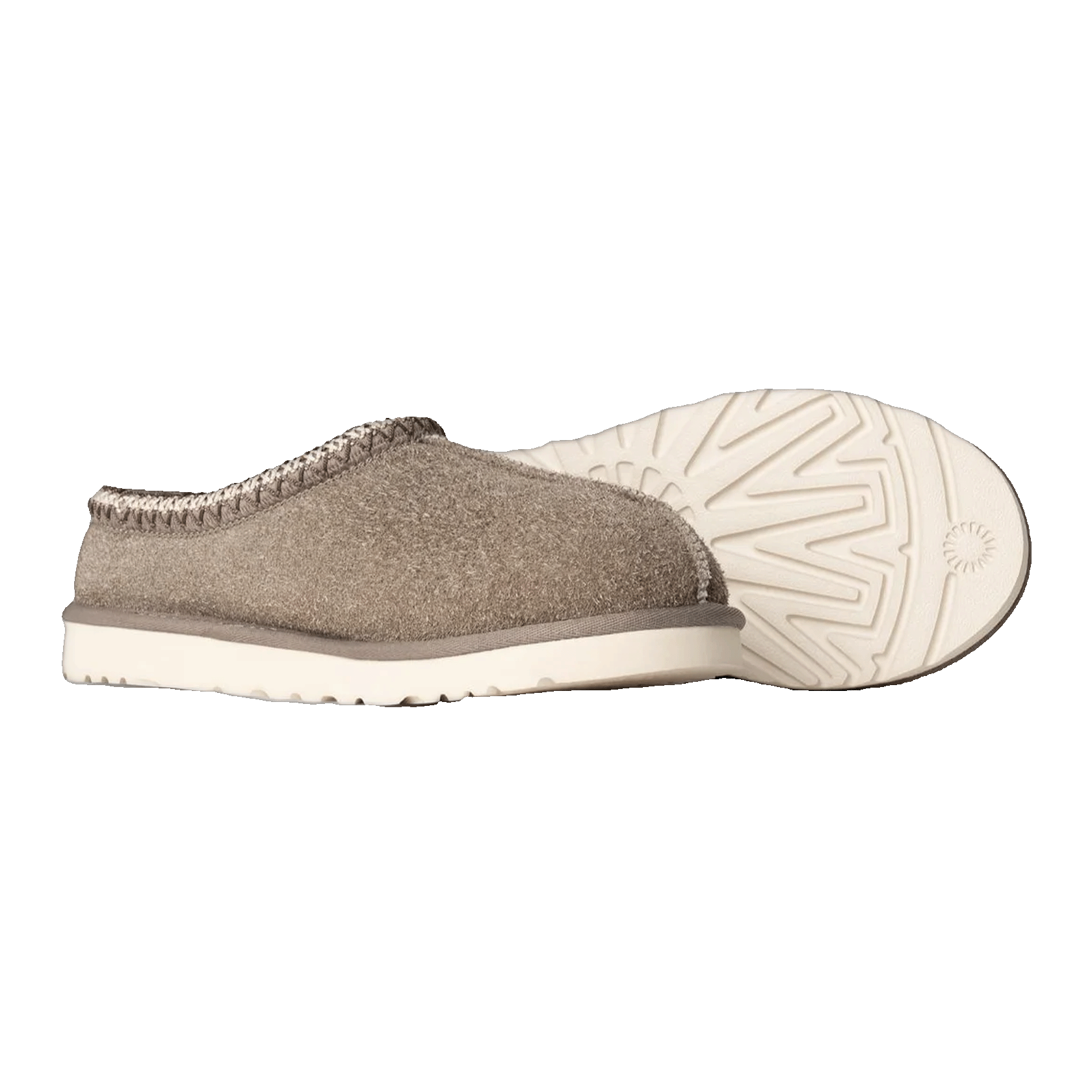 UGG Tasman Shaggy Suede Slipper Smoke Plume Side