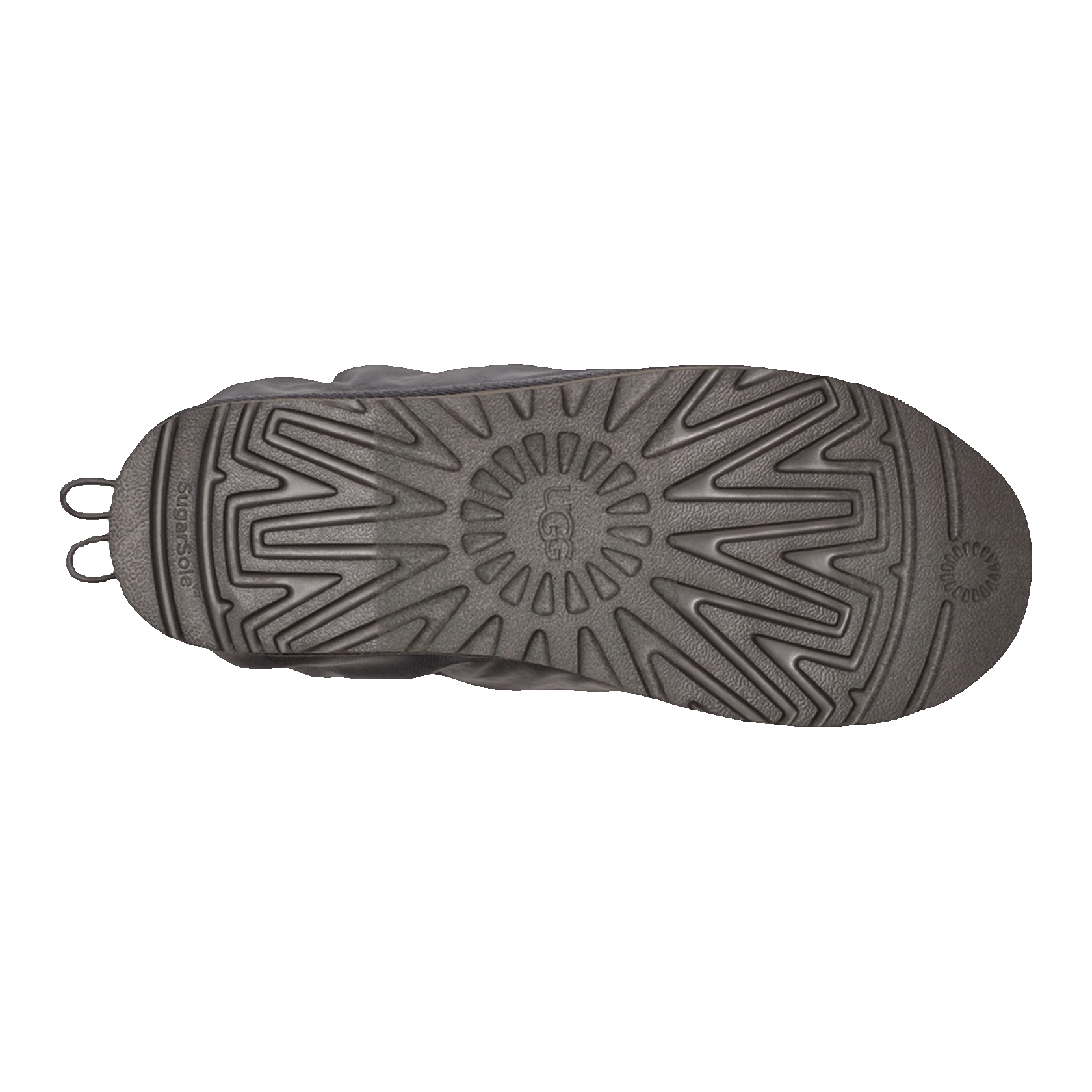 UGG Tasman Shroud Zip Slipper Dark Grey Sohle