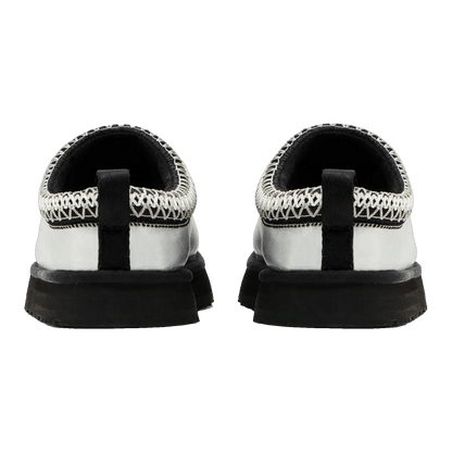 UGG Tazz Leather Slipper Silver Metallic (Kids) Back