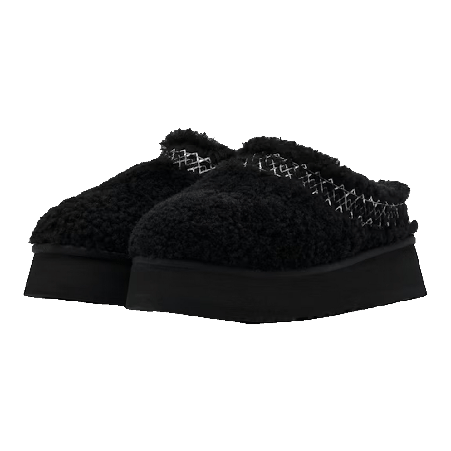 UGG Tazz Slipper Heritage Braid Black (W) Side