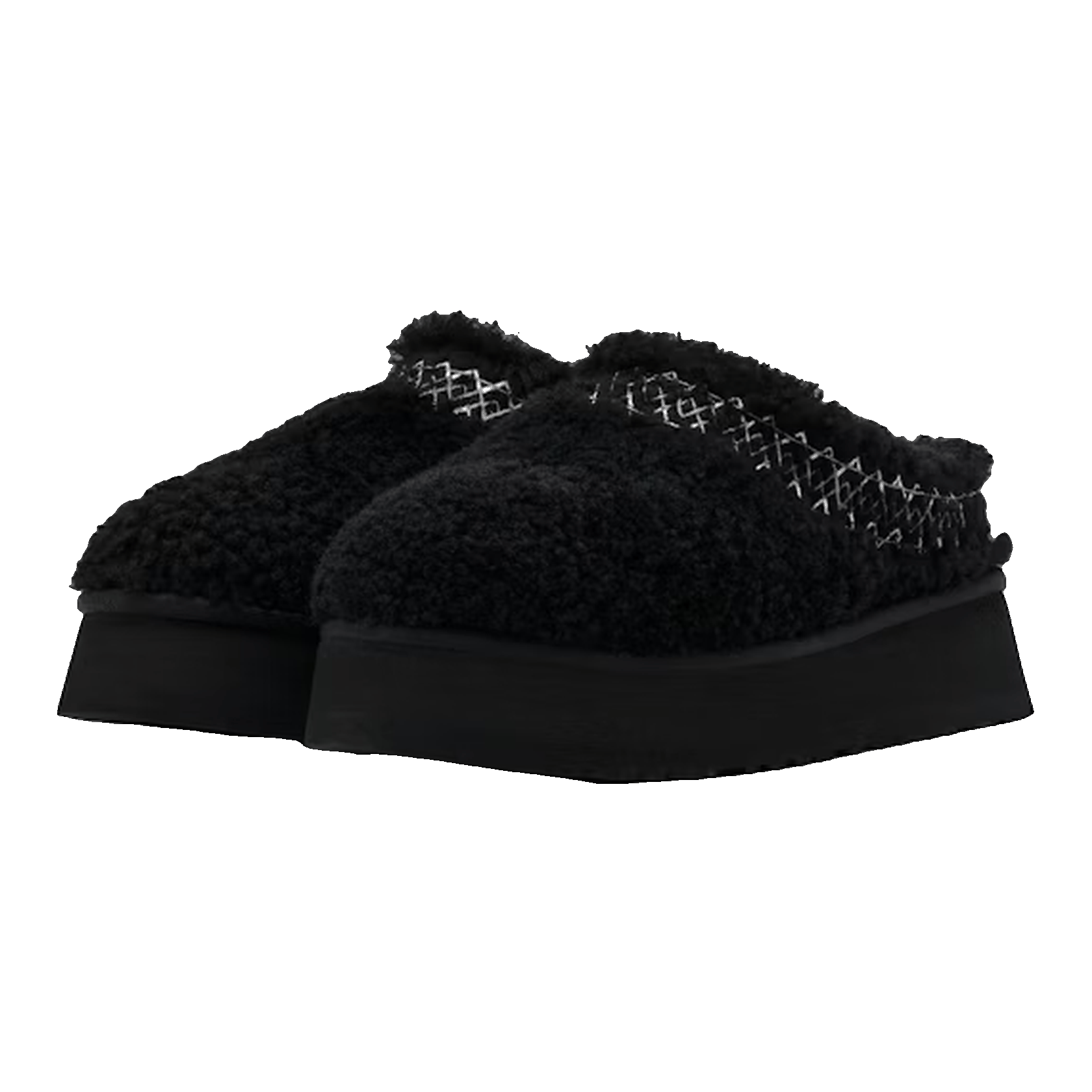 UGG Tazz Slipper Heritage Braid Black (W) Side
