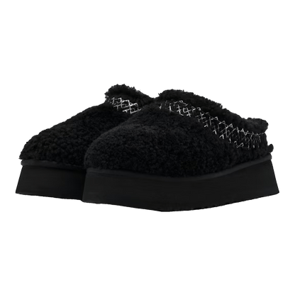 UGG Tazz Slipper Heritage Braid Black (W) Side