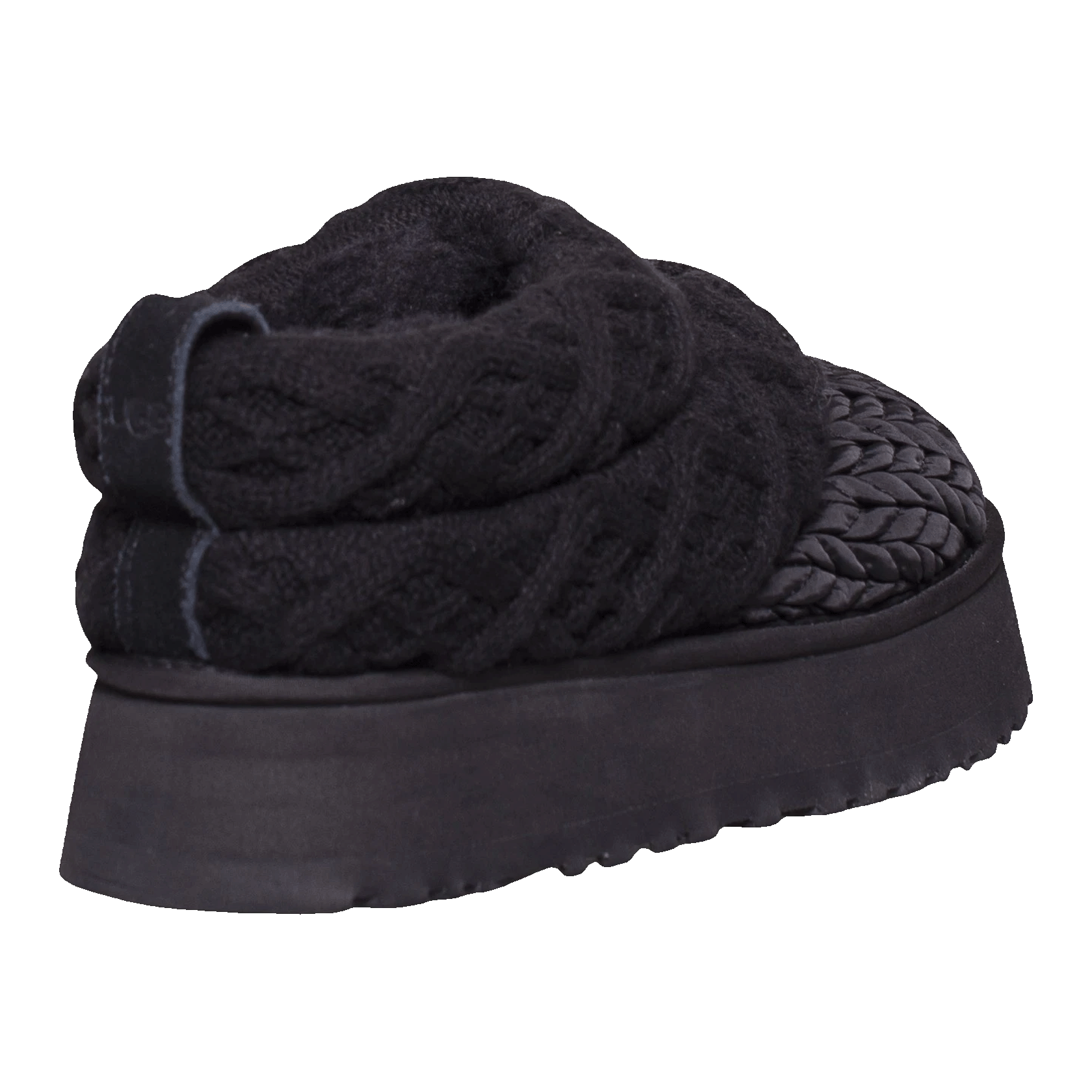 UGG Tazz Villa Knit Slipper Black (W) Back