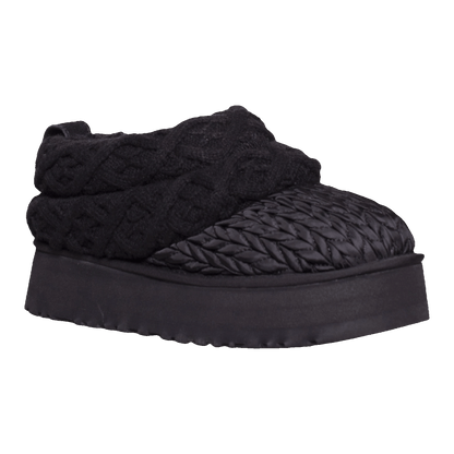 UGG Tazz Villa Knit Slipper Black (W) Side