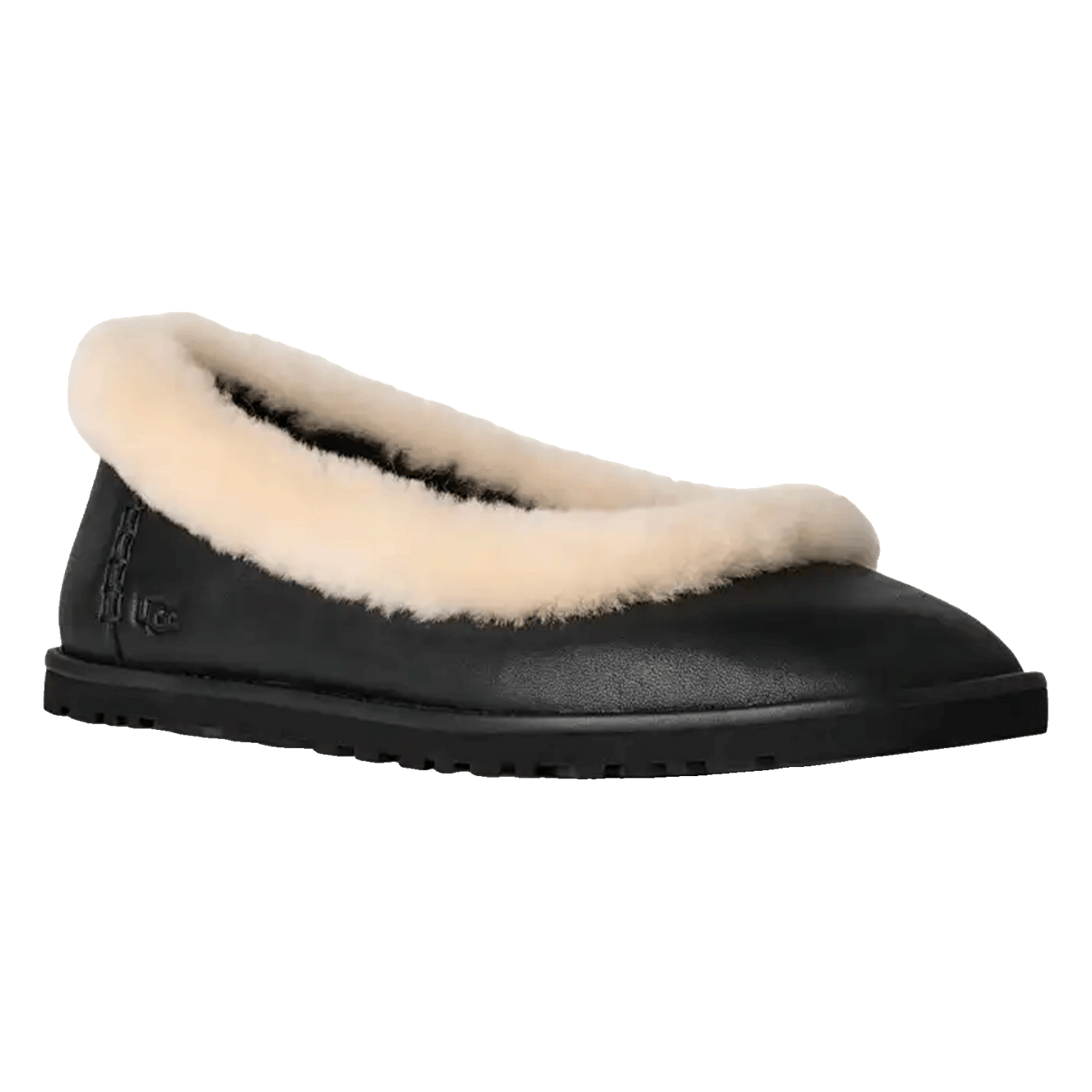 UGG Zora Leather Ballet Flat Black (W) Side