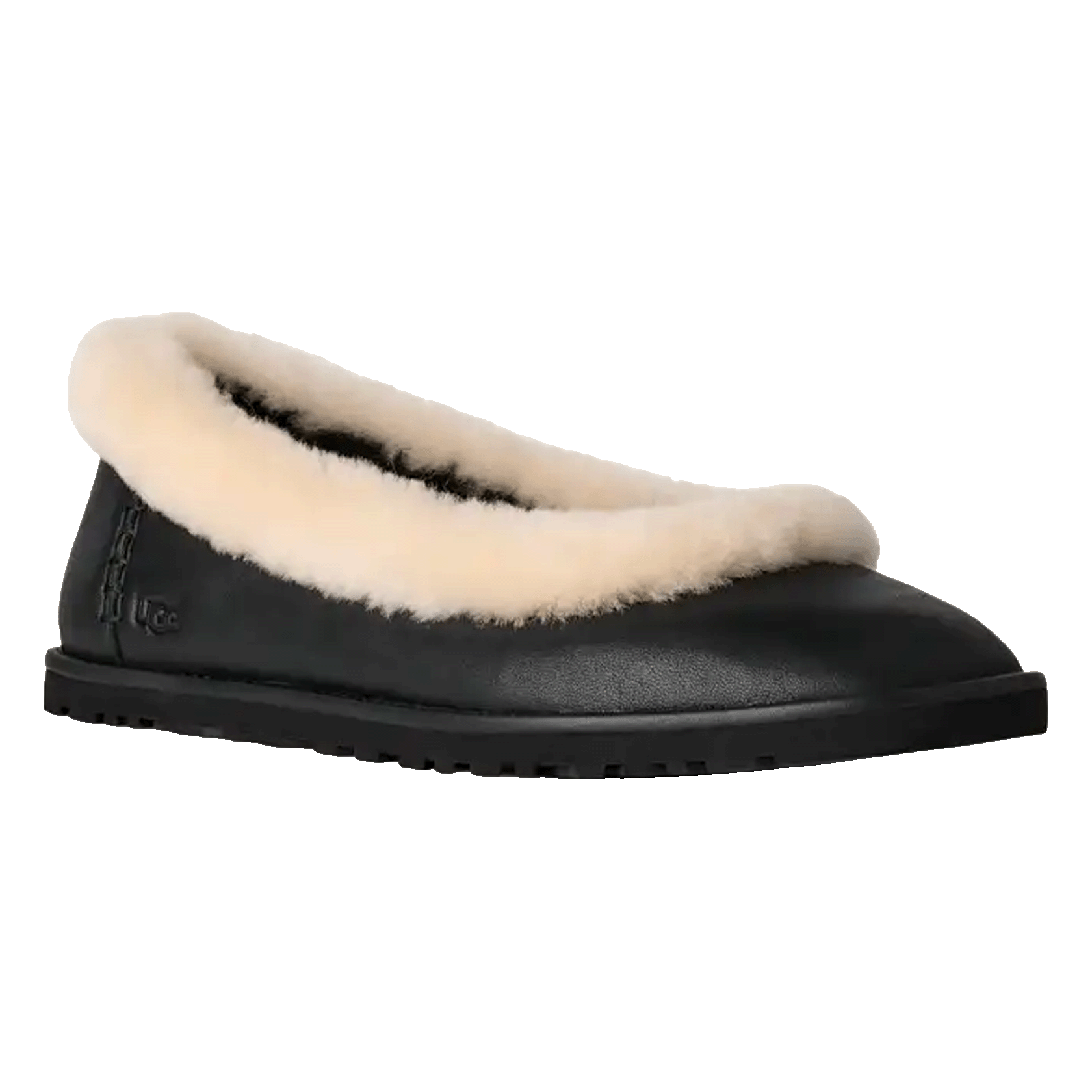 UGG Zora Leather Ballet Flat Black (W) Side