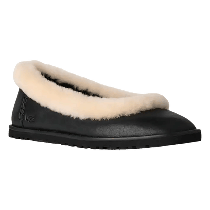 UGG Zora Leather Ballet Flat Black (W) Side